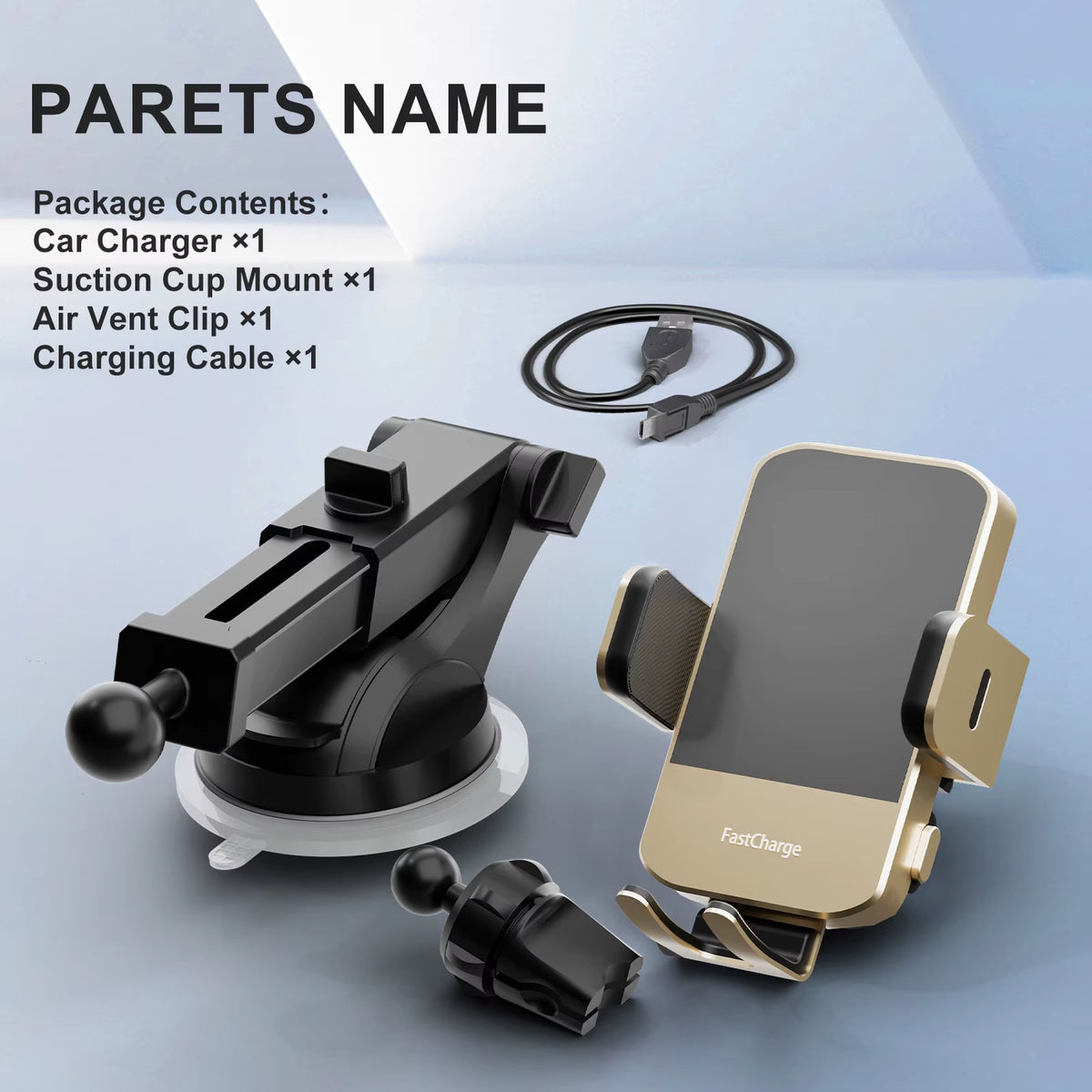Magnetic Wireless Car Charger 15W Qi Fast Charging Adapter Auto-Clamping Phone Holder Vent Mount for Iphone 17 16 15 14 X