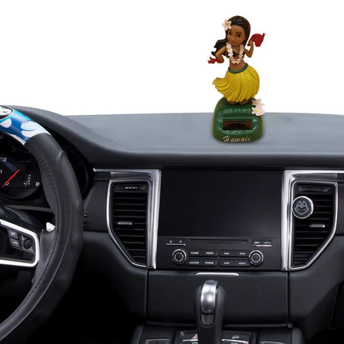 Car Decoration Solar Dancing Hawaii Girl Shaking Head Girl Toy Auto Dashboard Decoration Dancing Swinging Girl for Car Interior