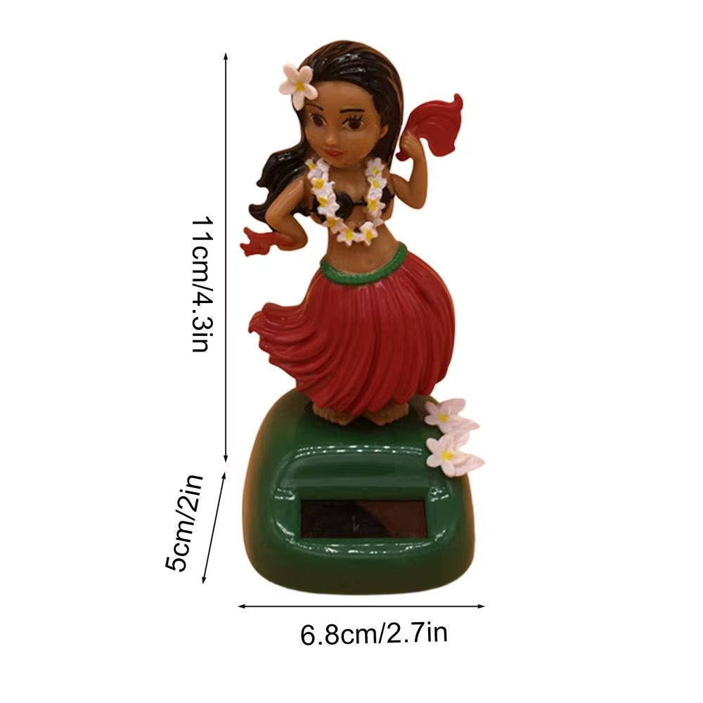 Car Decoration Solar Dancing Hawaii Girl Shaking Head Girl Toy Auto Dashboard Decoration Dancing Swinging Girl for Car Interior