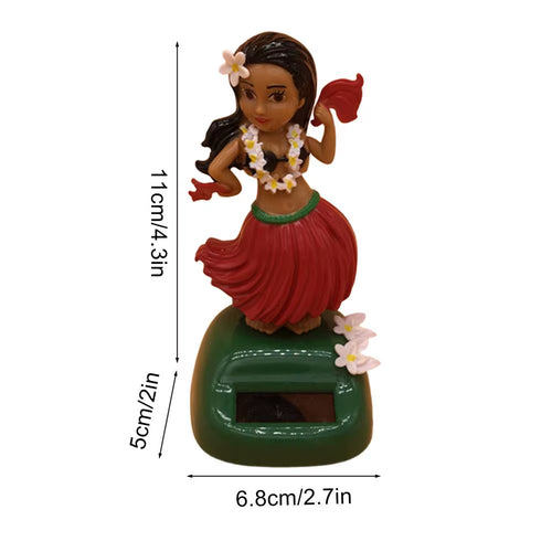 Car Decoration Solar Dancing Hawaii Girl Shaking Head Girl Toy Auto Dashboard Decoration Dancing Swinging Girl for Car Interior