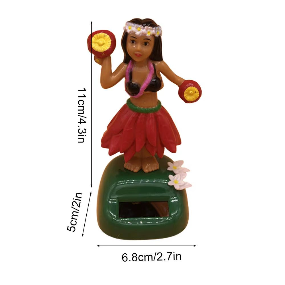 Car Decoration Solar Dancing Hawaii Girl Shaking Head Girl Toy Auto Dashboard Decoration Dancing Swinging Girl for Car Interior