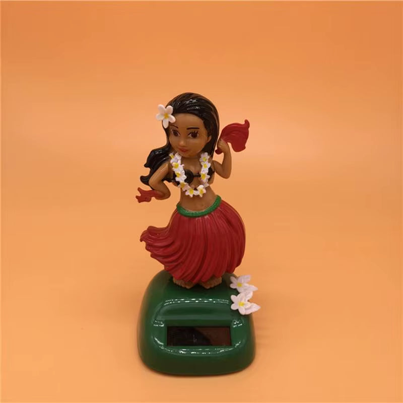 Car Decoration Solar Dancing Hawaii Girl Shaking Head Girl Toy Auto Dashboard Decoration Dancing Swinging Girl for Car Interior