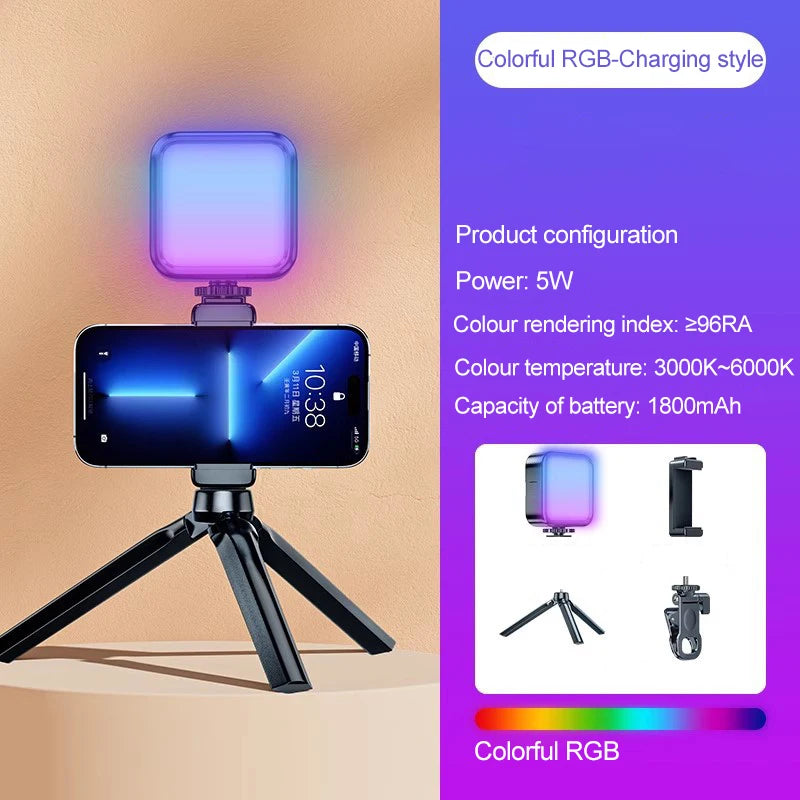 Ultimate LED Photography Ring Light with Tripod - Rechargeable Selfie Lamp for Stunning Photo Shoots