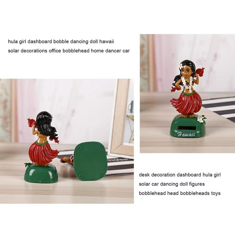 Car Decoration Solar Dancing Hawaii Girl Shaking Head Girl Toy Auto Dashboard Decoration Dancing Swinging Girl for Car Interior