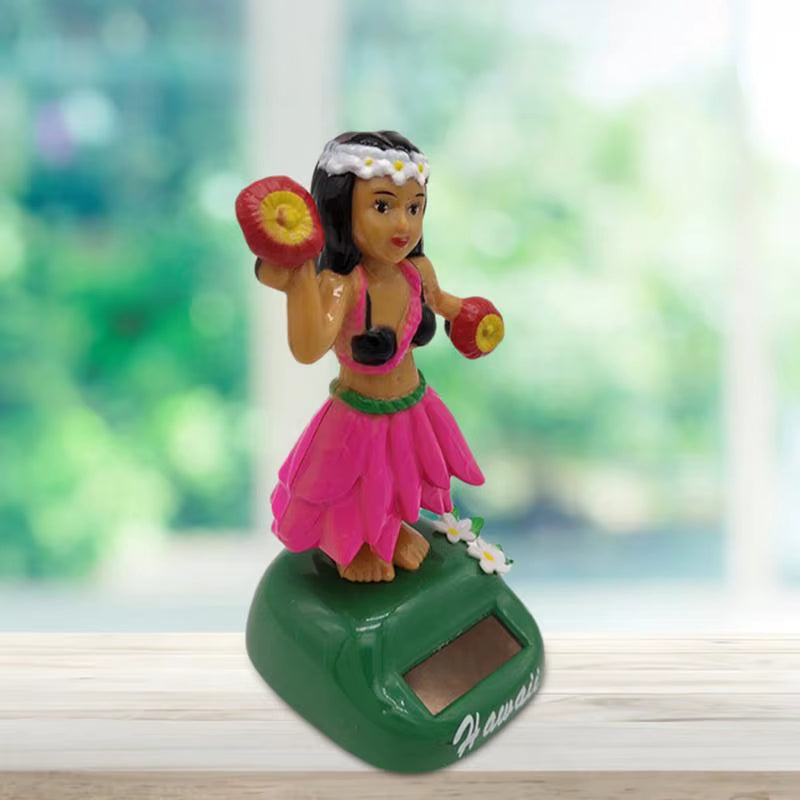 Car Decoration Solar Dancing Hawaii Girl Shaking Head Girl Toy Auto Dashboard Decoration Dancing Swinging Girl for Car Interior