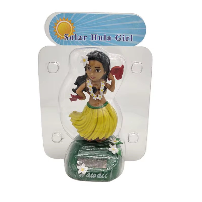 Car Decoration Solar Dancing Hawaii Girl Shaking Head Girl Toy Auto Dashboard Decoration Dancing Swinging Girl for Car Interior